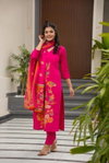 Mahi By Nsf Crepe With Print Top With Bottom Dupatta Exporters In India